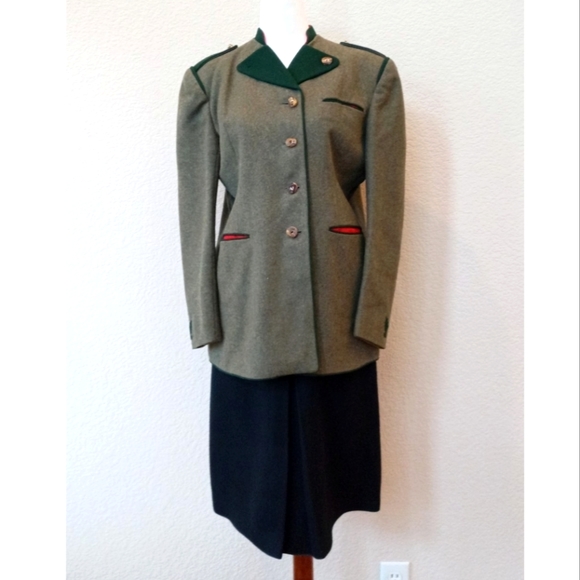Austrian Tyrolean 1930s wool vintage skirt suit set - Picture 1 of 16
